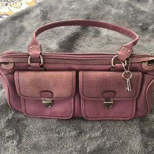 Fossil lavender purse